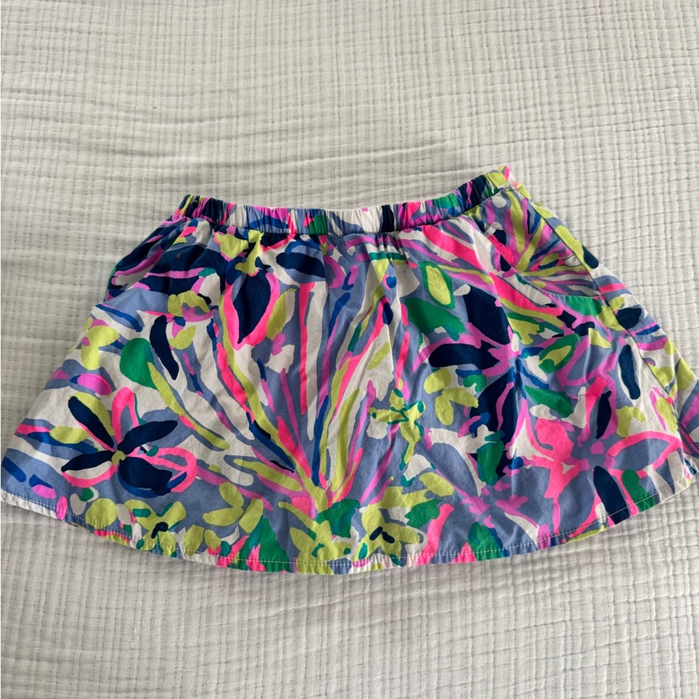Lilly Pulitzer Pink and Blue Floral Skort